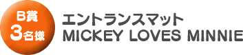 B賞「エントランスマット MICKEY LOVES MINNIE」