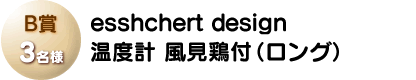 B賞「esschert design 温度計風見鶏付(ロング)」