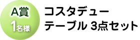 A賞「コスタデューテーブル3点セット」