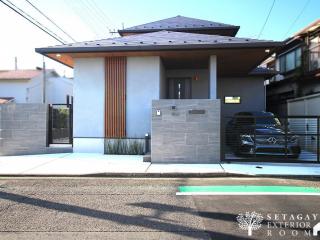 セラマイカ　大判タイルの映える和モダン外構