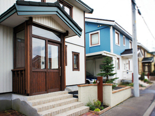 木製玄関フード風除室札幌